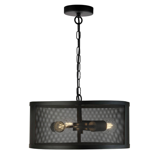 Riippuvalaisin Fishnet metallista, musta, Ø 45cm