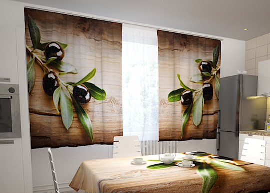 Pimennysverho BLACK OLIVES IN THE KITCHEN 200x120 cm