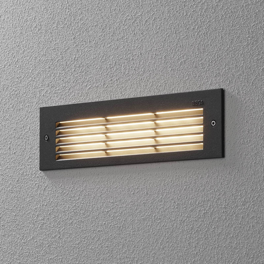 BEGA 33018 LED-seinäuppovalo 3000K grafiitti 26 cm