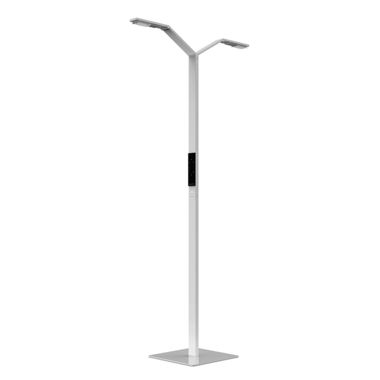 Luctra Floor Twin Linear LED-lattiavalo valkoinen