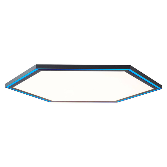 AEG Evyn -LED-paneeli 6-kulmainen musta Ø80cm CCT