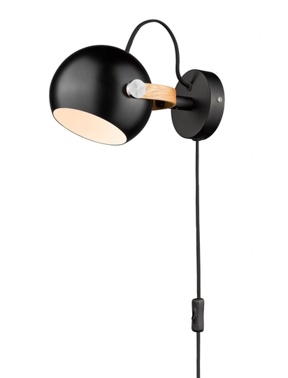 DC wall lamp (musta)