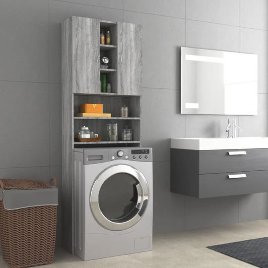 vidaXL Pesukonekaappi harmaa Sonoma 64x25,5x190 cm