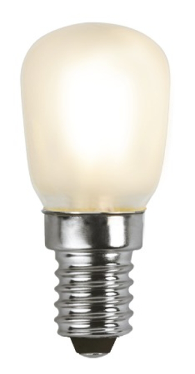 E14 Päronlampa frost 1,3W (Himmeä)