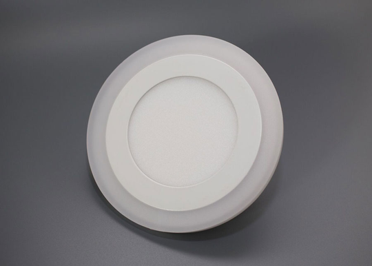 Upotettava paneelivalaisin 3+3 W, Ø10,5 cm