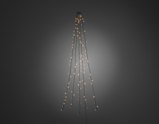 Julgransslinga 200 LED (musta)