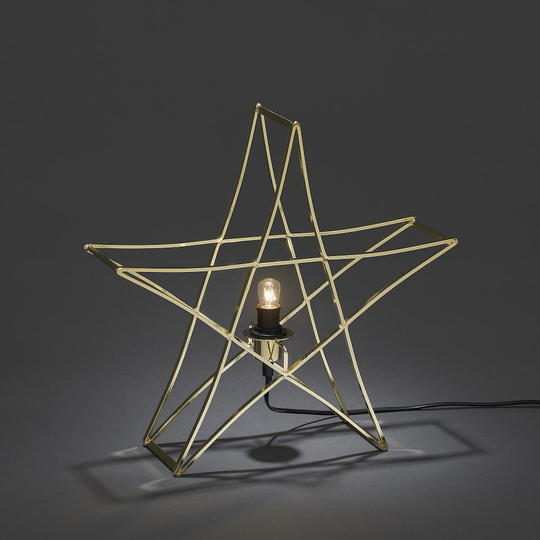 Metal Star standing (Brass / Kulta)