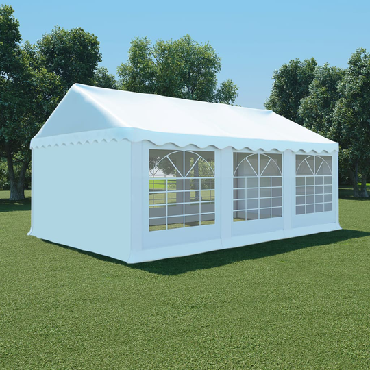 vidaXL Puutarhakatos PVC 4x6 m Valkoinen
