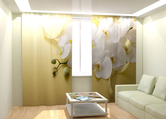 Kuvaverhot WHITE ORCHID 300x260 cm