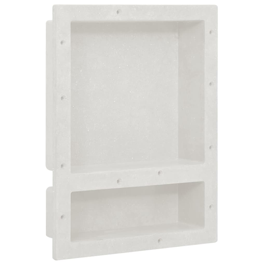 vidaXL Suihkusyvennys 2 osastolla mattavalkoinen 41x51x10 cm