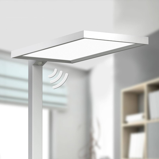 Hopeinen toimiston LED-lattiavalaisin Dorean