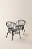 LAORA tuolit, 2/pakk. Black mdf/ metal