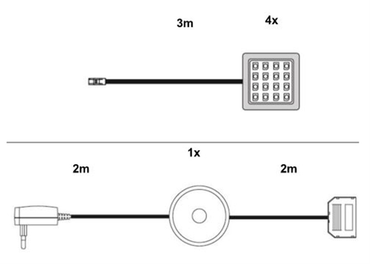 LED-valaistus hyllyn alle, 4 kpl
