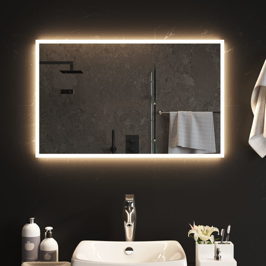 vidaXL LED-kylpyhuoneen peili 80x50 cm