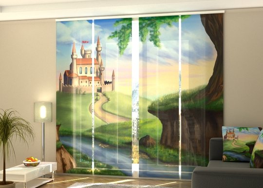 Puolipimentävä paneeliverho Castle for a Princess 1 240x240 cm