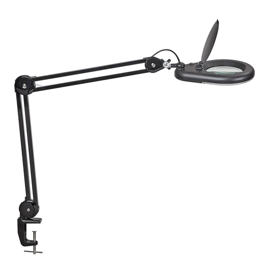 LED-suurennuslasivalaisin MAULviso, musta