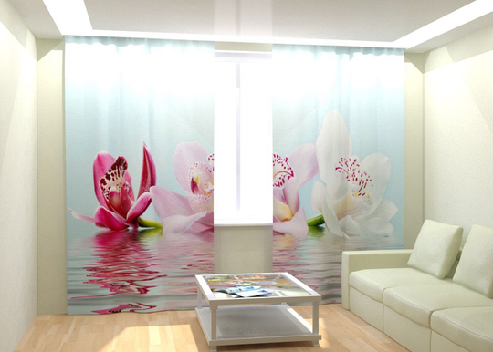 Kuvaverhot LILIES ON THE WATER 300x260 cm