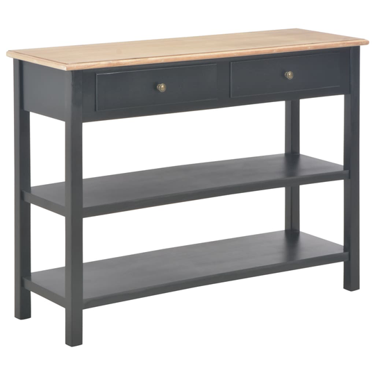 vidaXL Sivupöytä musta 110x35x80 cm MDF