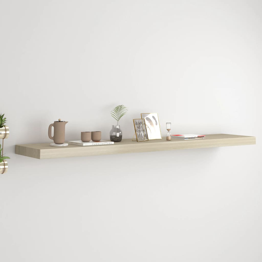 vidaXL Kelluva seinähylly tammi 120x23,5x3,8 cm MDF