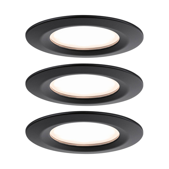 Paulmann Nova Plus Coin 3 kpl, IP44 2 700 K musta