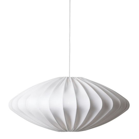 Ellipse 80cm bomull taklampa (valkoinen)