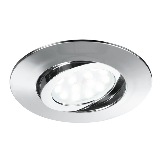 Upotettava LED-kohdevalaisin Zenit, IP44, kromi