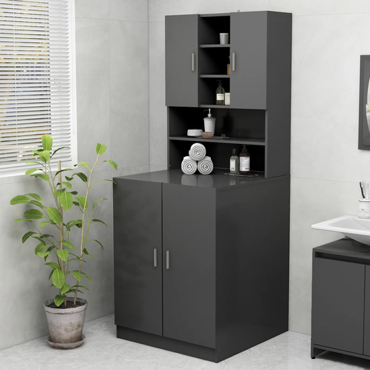 vidaXL Pesukonekaappi harmaa 70,5x25,5x90 cm