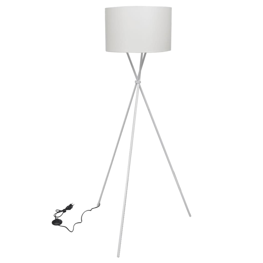 vidaXL Lattiavalaisin jalustalla 139 cm valkoinen