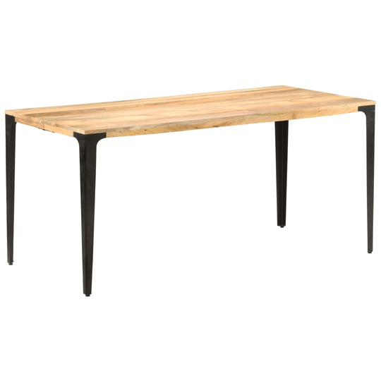 vidaXL Ruokapöytä 160x80x76 cm täysi mangopuu