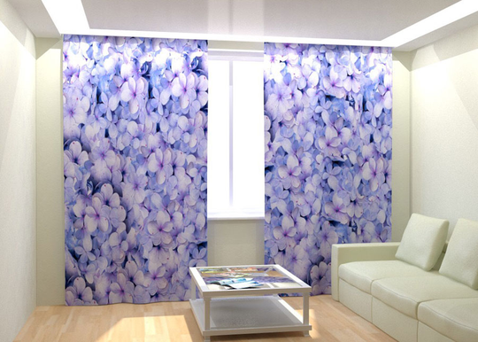 Kuvaverhot BLUE HYDRANGEA 300x260 cm