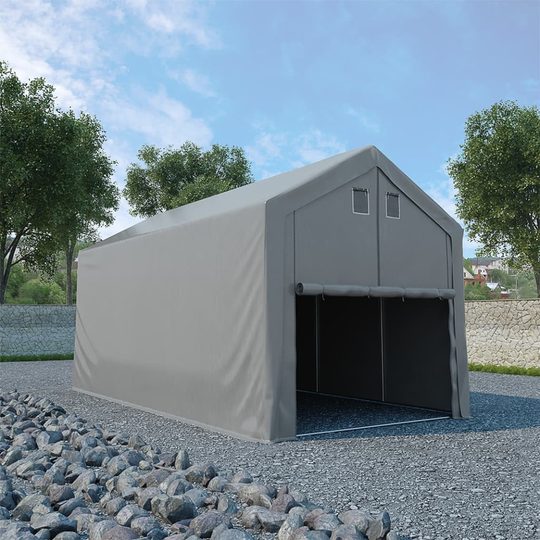 vidaXL Varastoteltta PVC 3x6 m harmaa