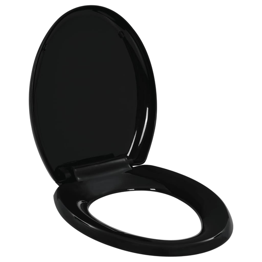 vidaXL Soft-close WC-istuin pikakiinnityksellä musta