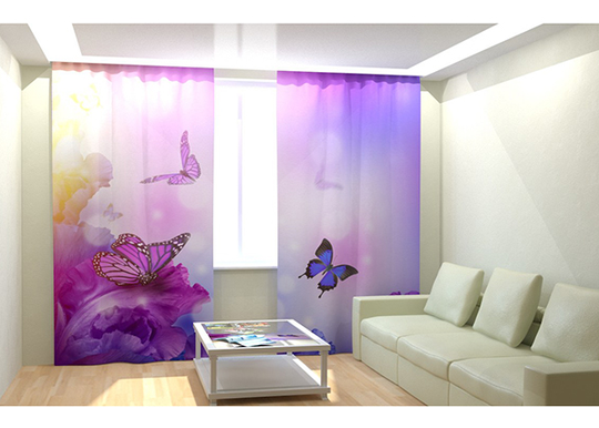 Kuvaverhot LIILA PERHONEN 300x260 cm