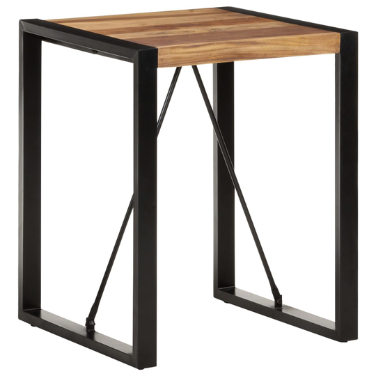 vidaXL Ruokapöytä 60x60x75 cm täysi akaasiapuu seesamviimeistelyllä