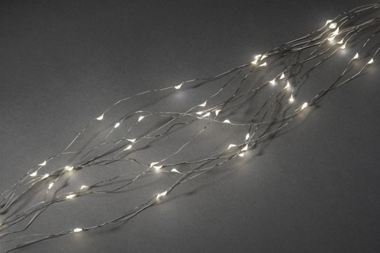 Slinga 90 varmvita LED silver (hopea)