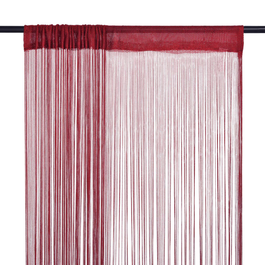 vidaXL String-verhot 2 kpl 100x250 cm Viininpunainen