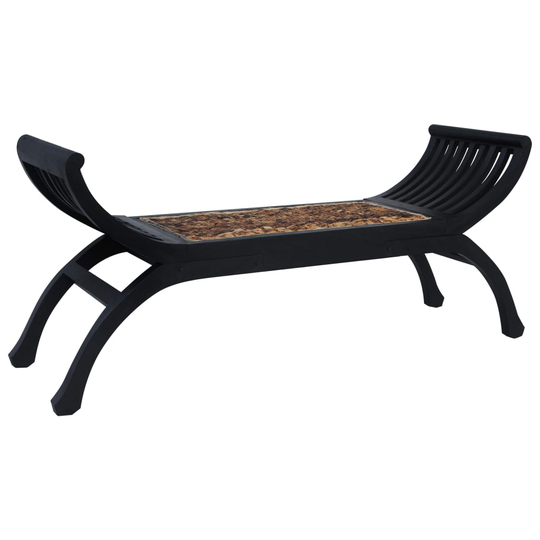 vidaXL Penkki 120 cm tummanruskea manilahamppu