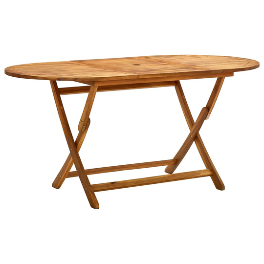 vidaXL Kokoontaittuva puutarhapöytä 160x85x75 cm täysi akaasiapuu