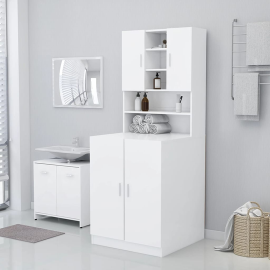 vidaXL Pesukonekaappi valkoinen 71x71,5x91,5 cm