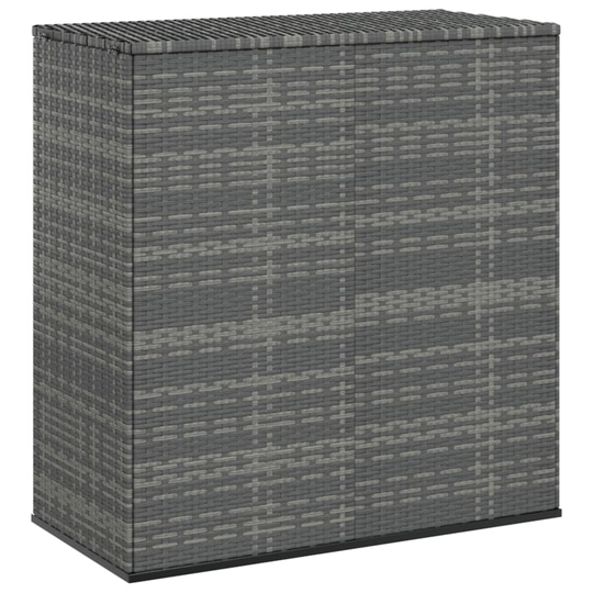 vidaXL Puutarhan säilytyslaatikko PE-rottinki 100x49x103,5 cm harmaa