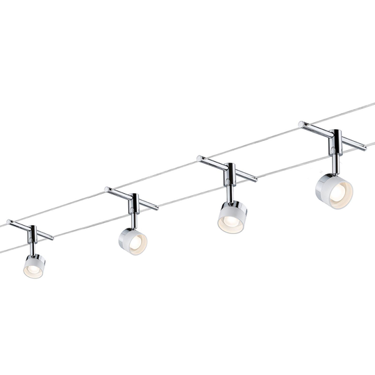 4 pyöreää valaisinta: LED-vaijerijärjestelmä Stage