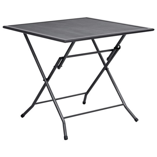 vidaXL Kokoontaittuva verkkopöytä 80x80x72 cm teräs antrasiitti