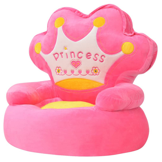vidaXL Lasten pehmotuoli prinsessa Pinkki
