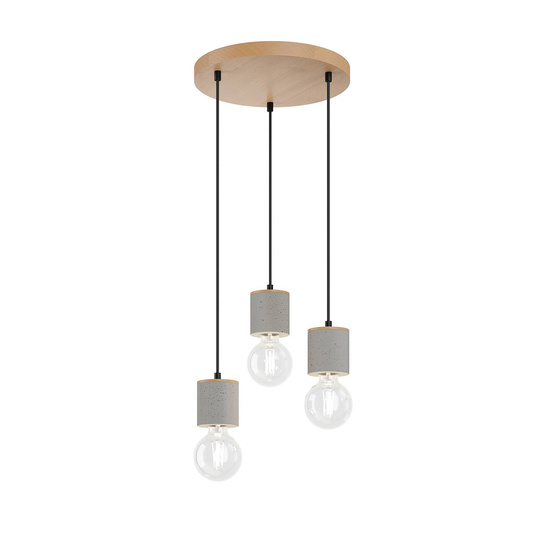 Envolight Jasper -riippuvalo, 3 lamppua, pyöreä