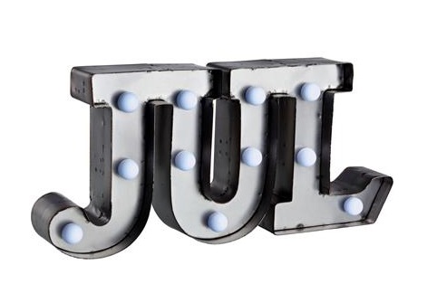 JUL decoration metal LED (harmaa)