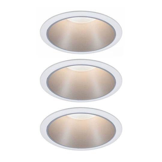 Paulmann Cole LED-Spotlight hopea-valkoinen 3 kpl