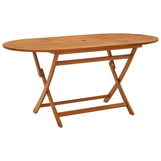 vidaXL Kokoontaittuva puutarhapöytä 160x85x75 cm täysi eukalyptuspuu