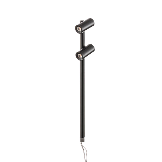LED Duo Spot -kohdevalaisin 2x3 W ww 250 mm musta