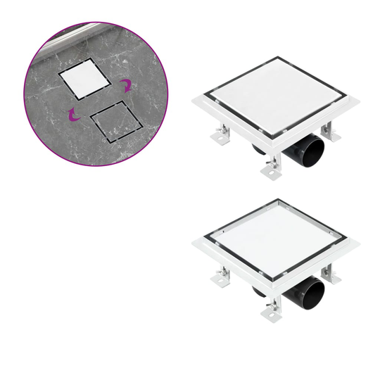 vidaXL Suihkukaivo 2-in-1 kansi 15x15 cm ruostumaton teräs