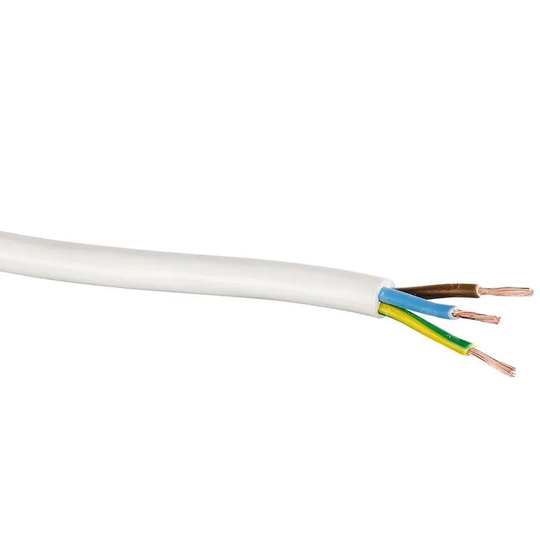6m grounded white lamp cord